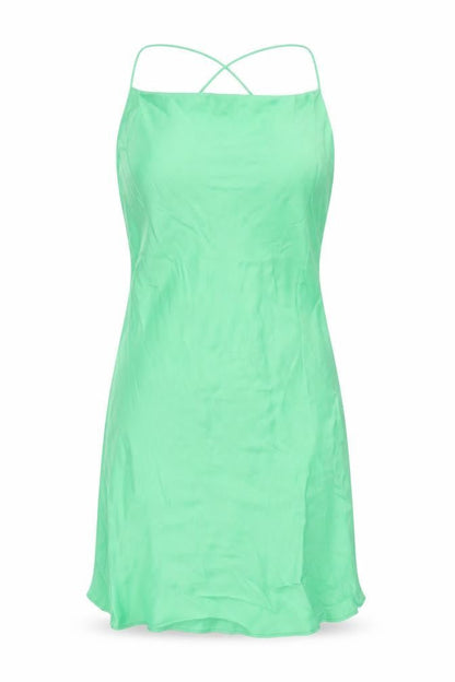 Zara Women's Green Slip Dress, Size S