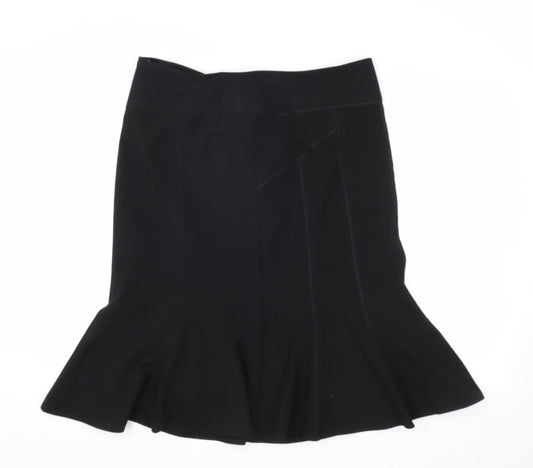 Marks and Spencer Womens Black Trumpet Skirt, Size 16
