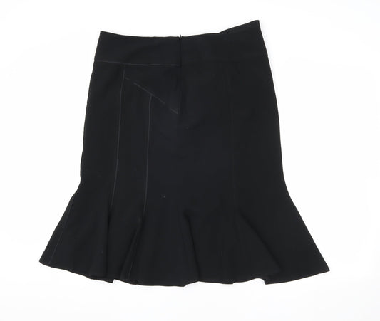Marks and Spencer Womens Black Trumpet Skirt, Size 16