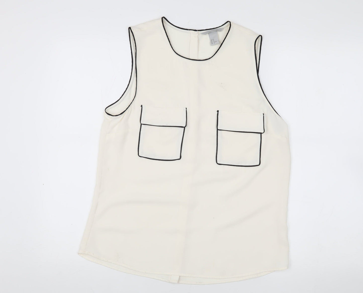 Womens UK Size 12 H&M White Basic Blouse
