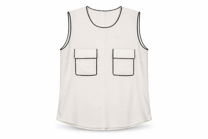 Womens UK Size 12 H&M White Basic Blouse