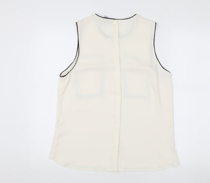 Womens UK Size 12 H&M White Basic Blouse