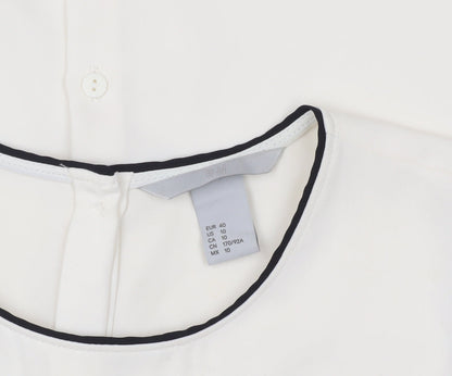Womens UK Size 12 H&M White Basic Blouse