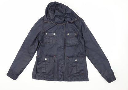 Womens UK Size 8 White Stuff Blue Parka Coat
