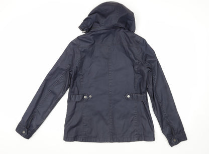 Womens UK Size 8 White Stuff Blue Parka Coat