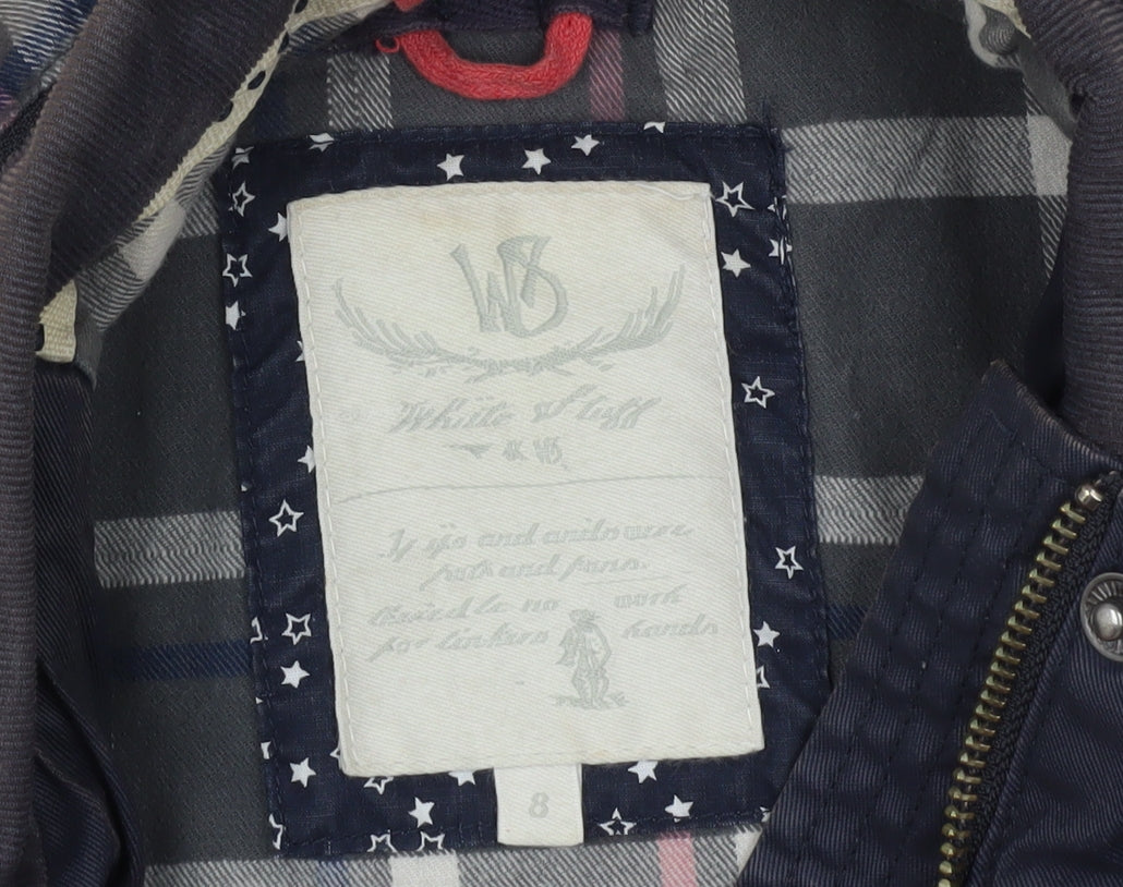 Womens UK Size 8 White Stuff Blue Parka Coat