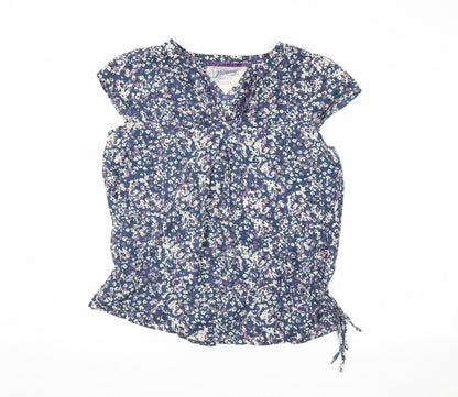 Manning Women's Floral Blouse V-Neck Multicoloured Size 12