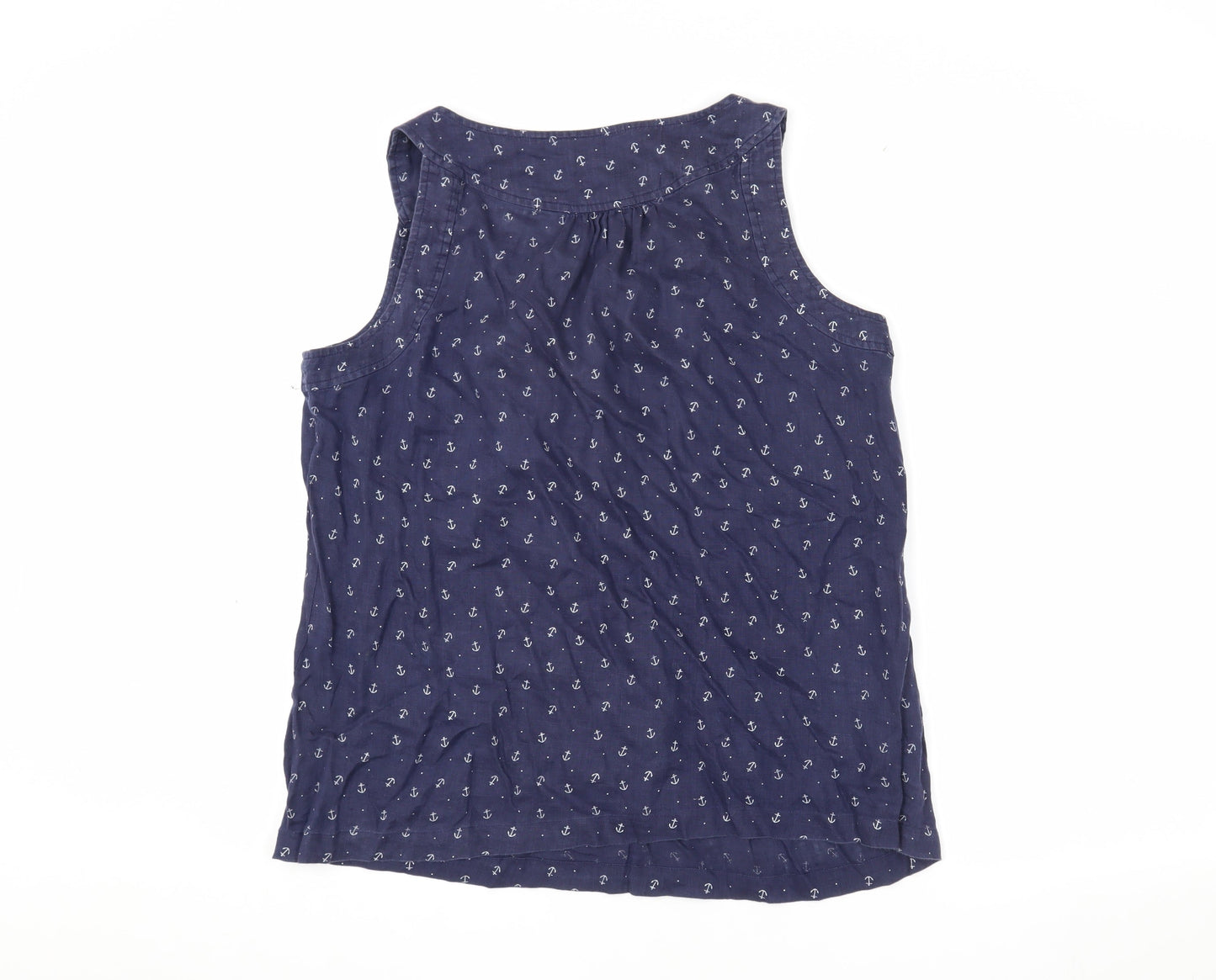 Womens UK Size L kew 159 Blue Basic Tank