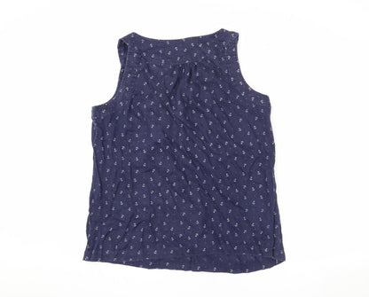 Womens UK Size L kew 159 Blue Basic Tank