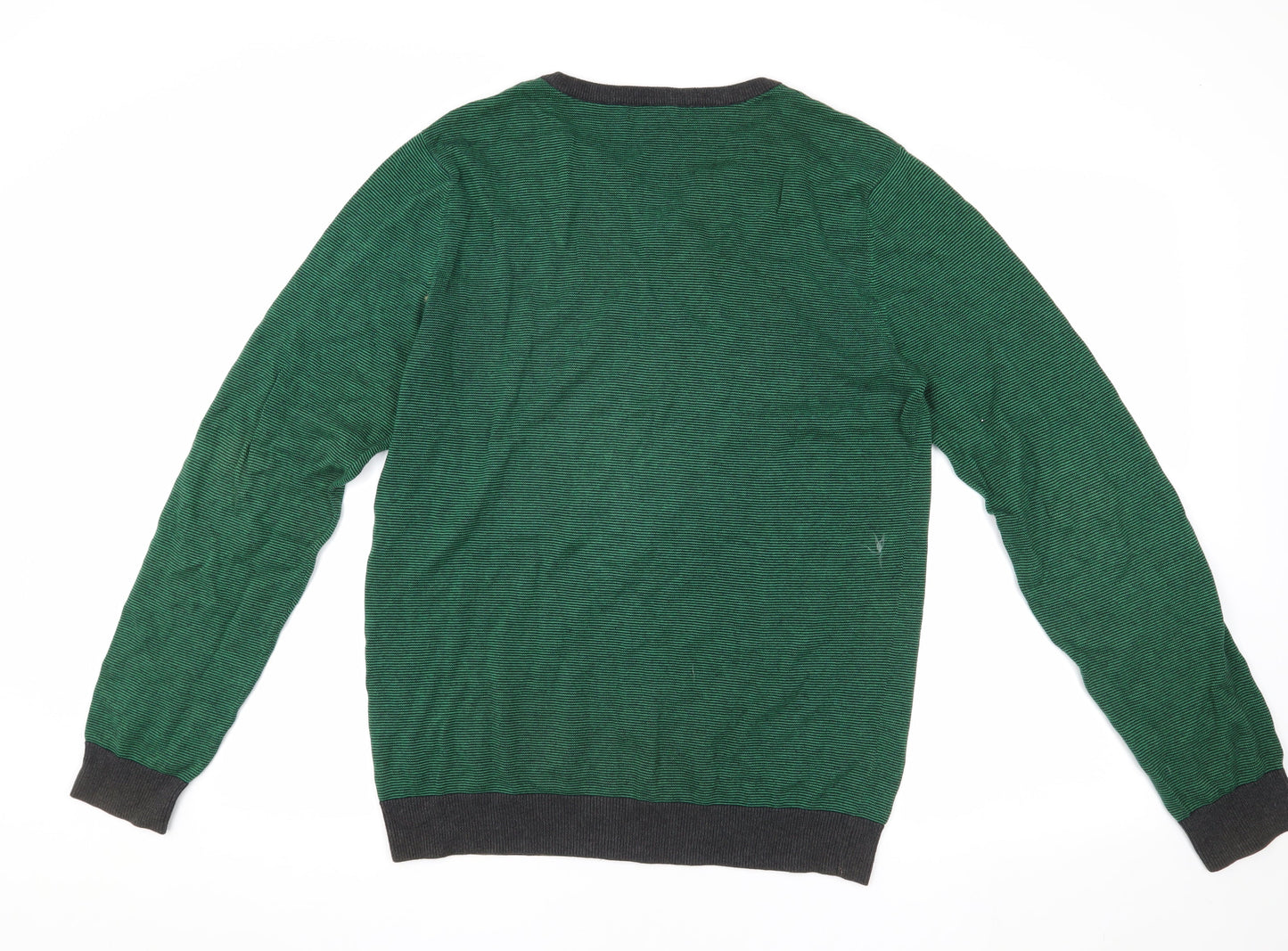 Red Herring Men's Green Henley Jumper, Size M, Casual Wear