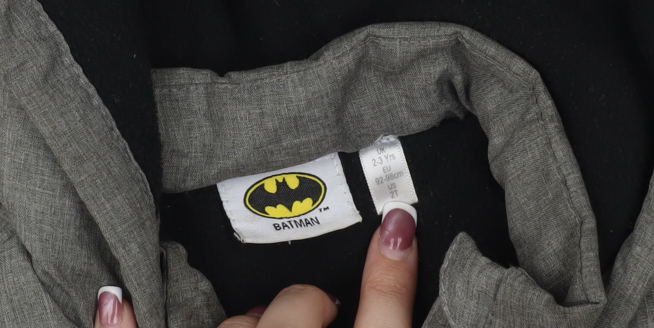 Batman Boys Grey Hooded Puffer Jacket 2-3 Years