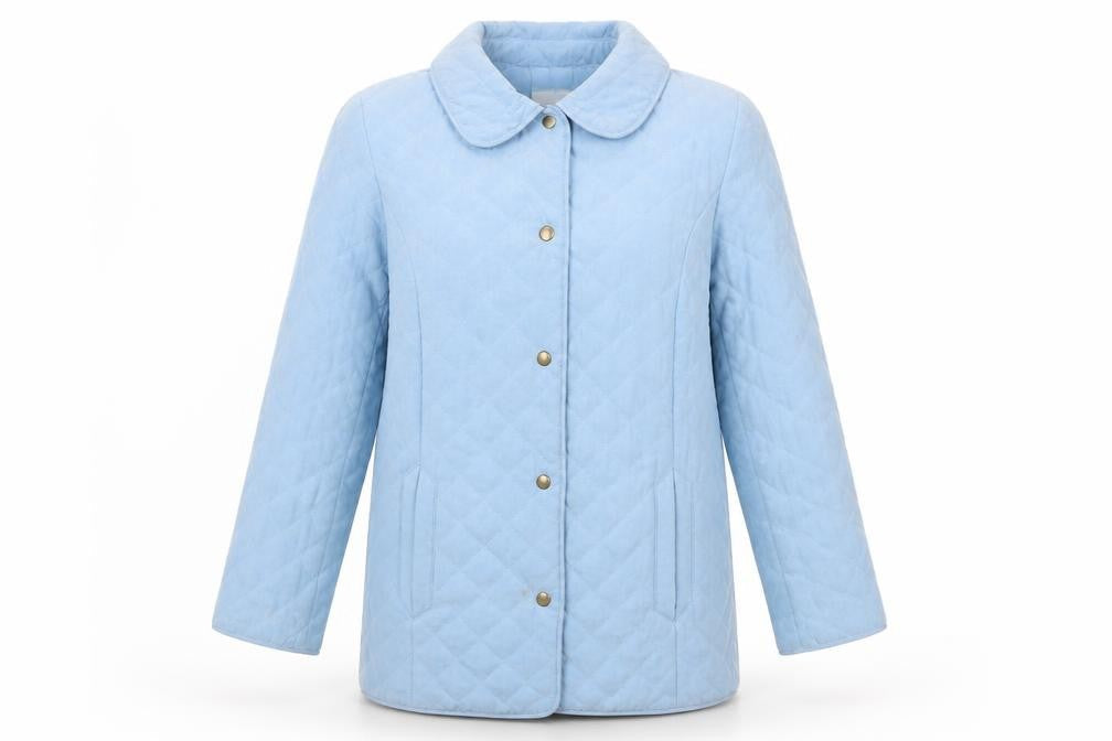 Womens UK Size 12 Eastex Blue Quilted Coat