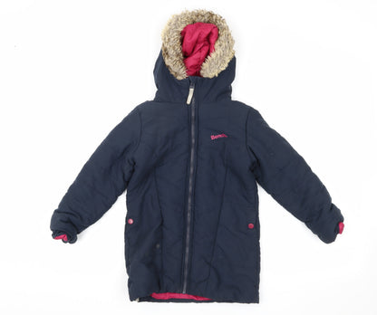Bench Girls Blue Puffer Jacket, 5-6 Years, Hooded and Lined