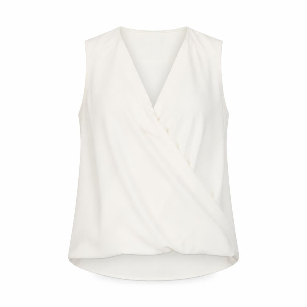 Womens UK Size S Mango Ivory Wrap Blouse