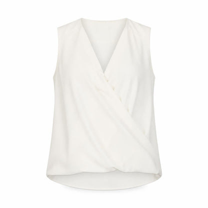 Womens UK Size S Mango Ivory Wrap Blouse