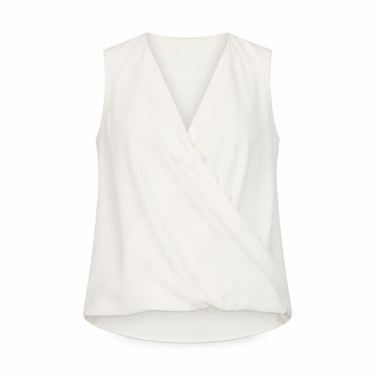 Womens UK Size S Mango Ivory Wrap Blouse