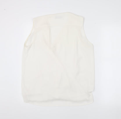 Womens UK Size S Mango Ivory Wrap Blouse