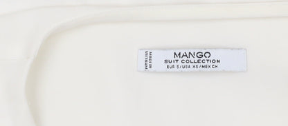 Womens UK Size S Mango Ivory Wrap Blouse