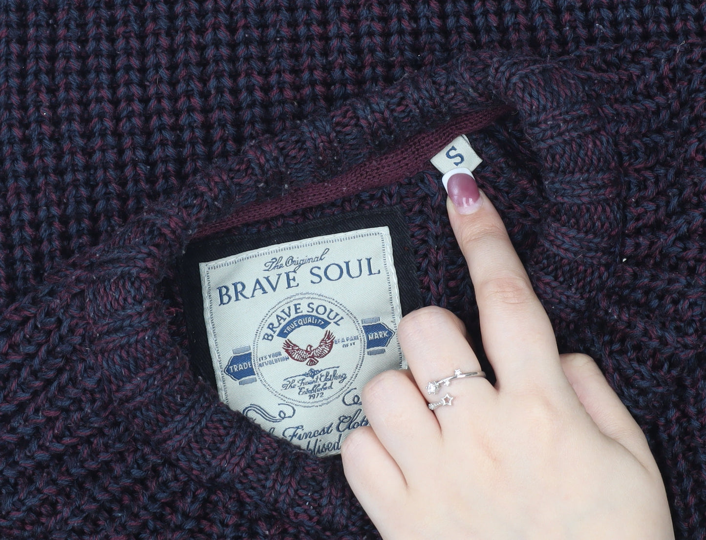 Brave Soul Men's Black S Pullover Jumper