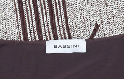 Womens UK Size XL BASSINI Brown Basic T-Shirt