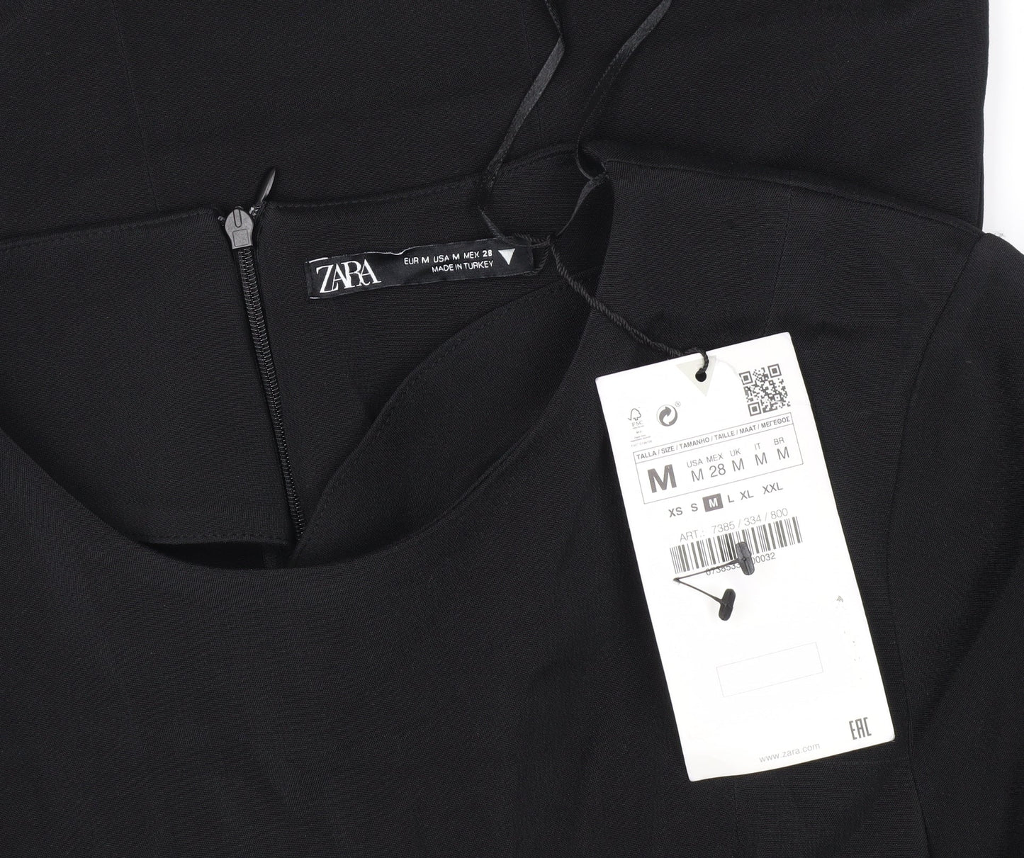 Zara Women's Black Short Dress Size 12