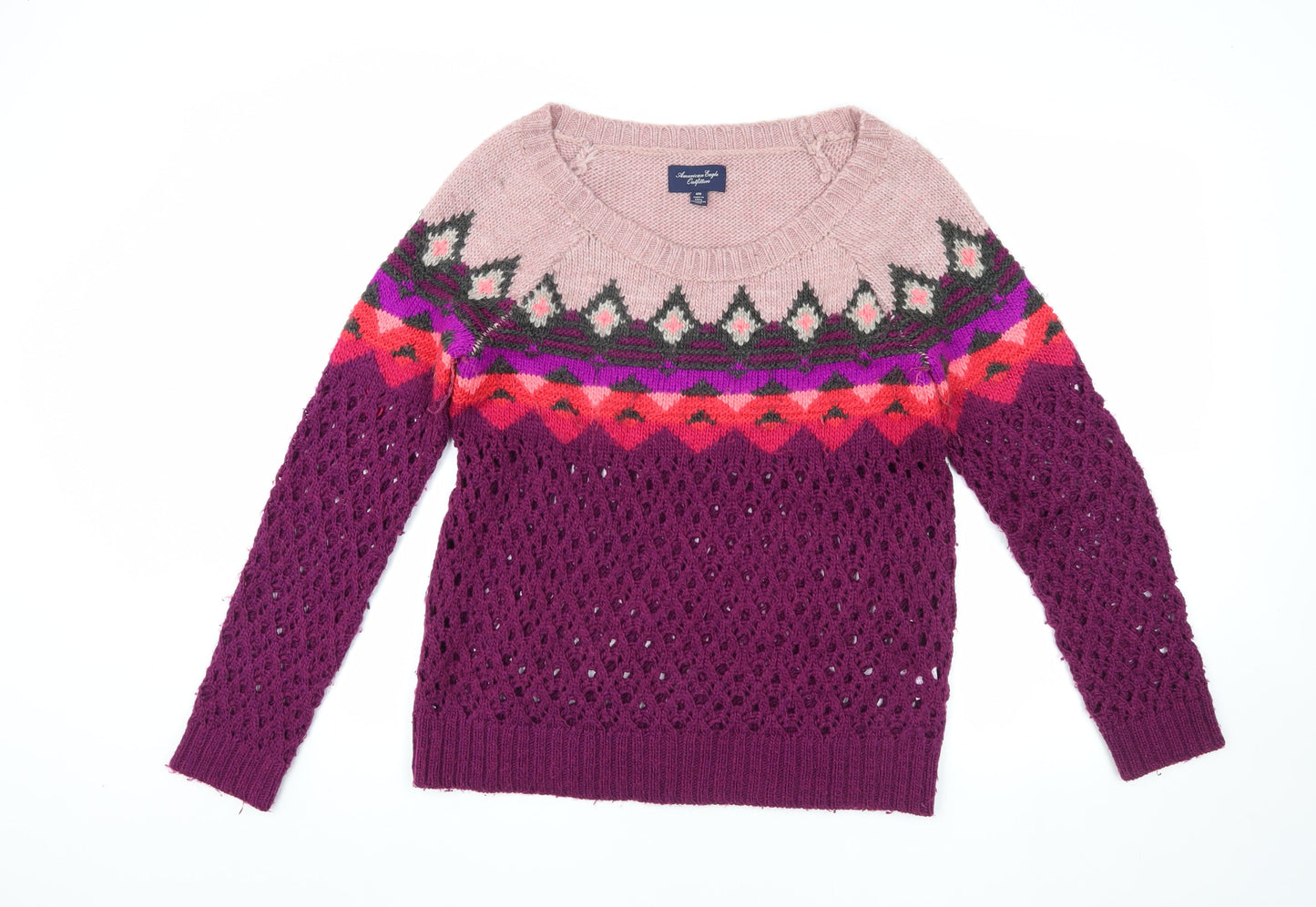 American Eagle Women's Multicoloured M Pullover Jumper
