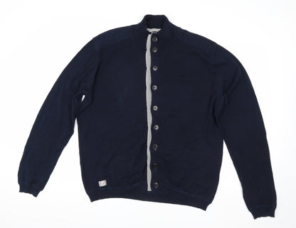 Peter Werth Men's Blue 2XL Cardigan High Neck