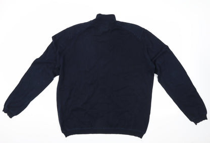 Peter Werth Men's Blue 2XL Cardigan High Neck