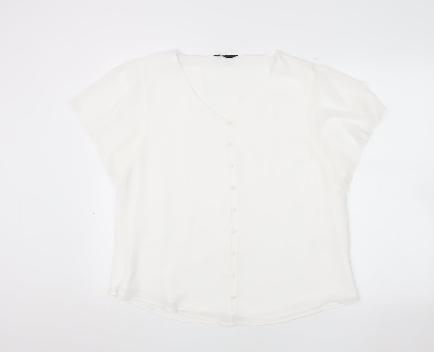 Womens UK Size 16 Emreco White Basic Blouse