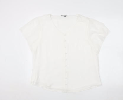 Womens UK Size 16 Emreco White Basic Blouse