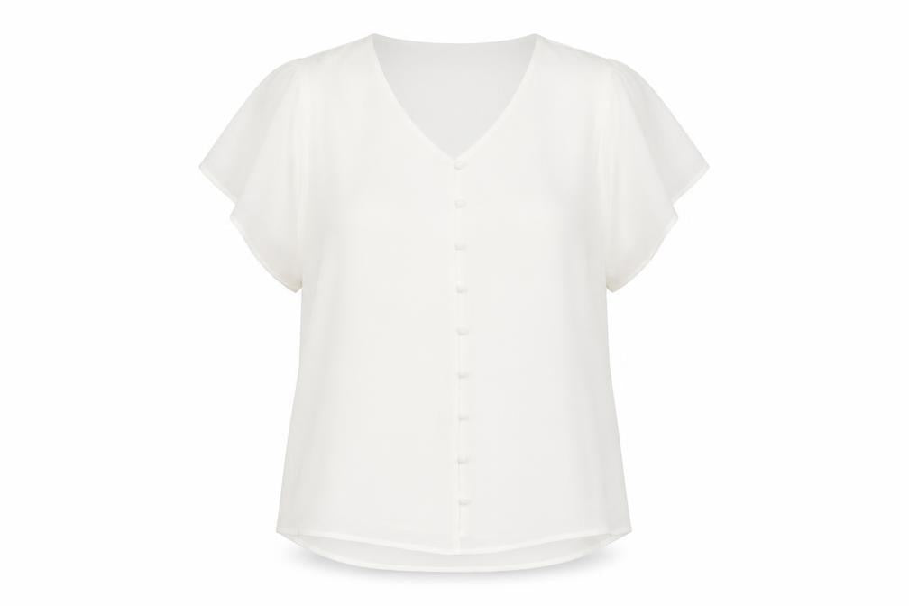 Womens UK Size 16 Emreco White Basic Blouse