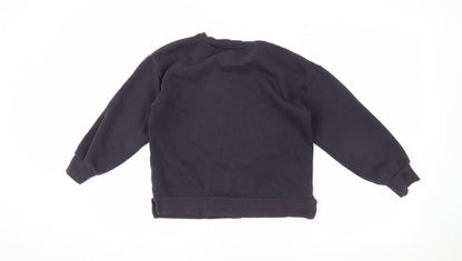 Disney Girls Black Sequin Minnie Mouse Sweatshirt 10 Years