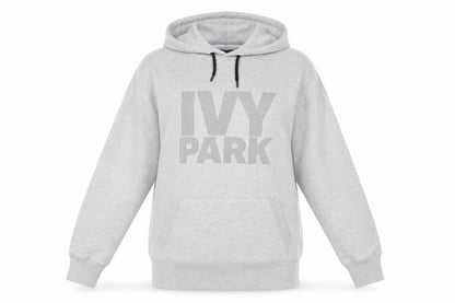 Front view of Ivy Park Women's Grey Pullover Hoodie S