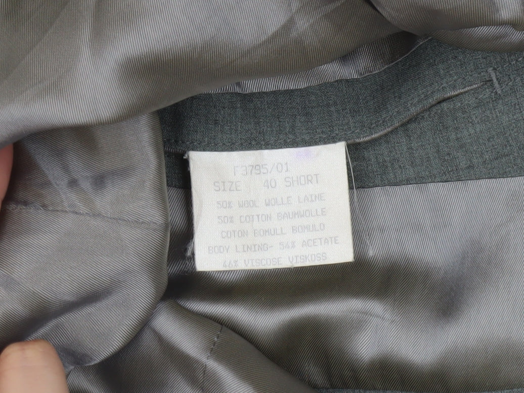 Mens UK Size 40 David Moss Regular Grey Suit Jacket