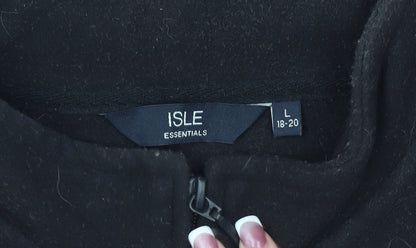 Womens UK Size L ISLE Black Basic Jacket Waistcoat
