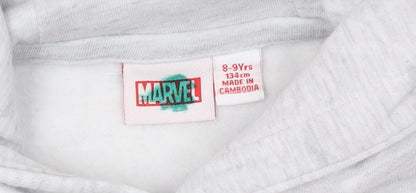 Marvel Boys Grey Black Panther Pullover Hoodie 8-9 Years