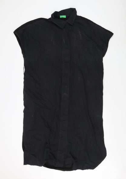 Benetton Women's Black Shirt Dress M