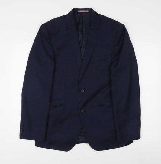 Mens UK Size 40 Marks and Spencer Regular Blue Suit Jacket