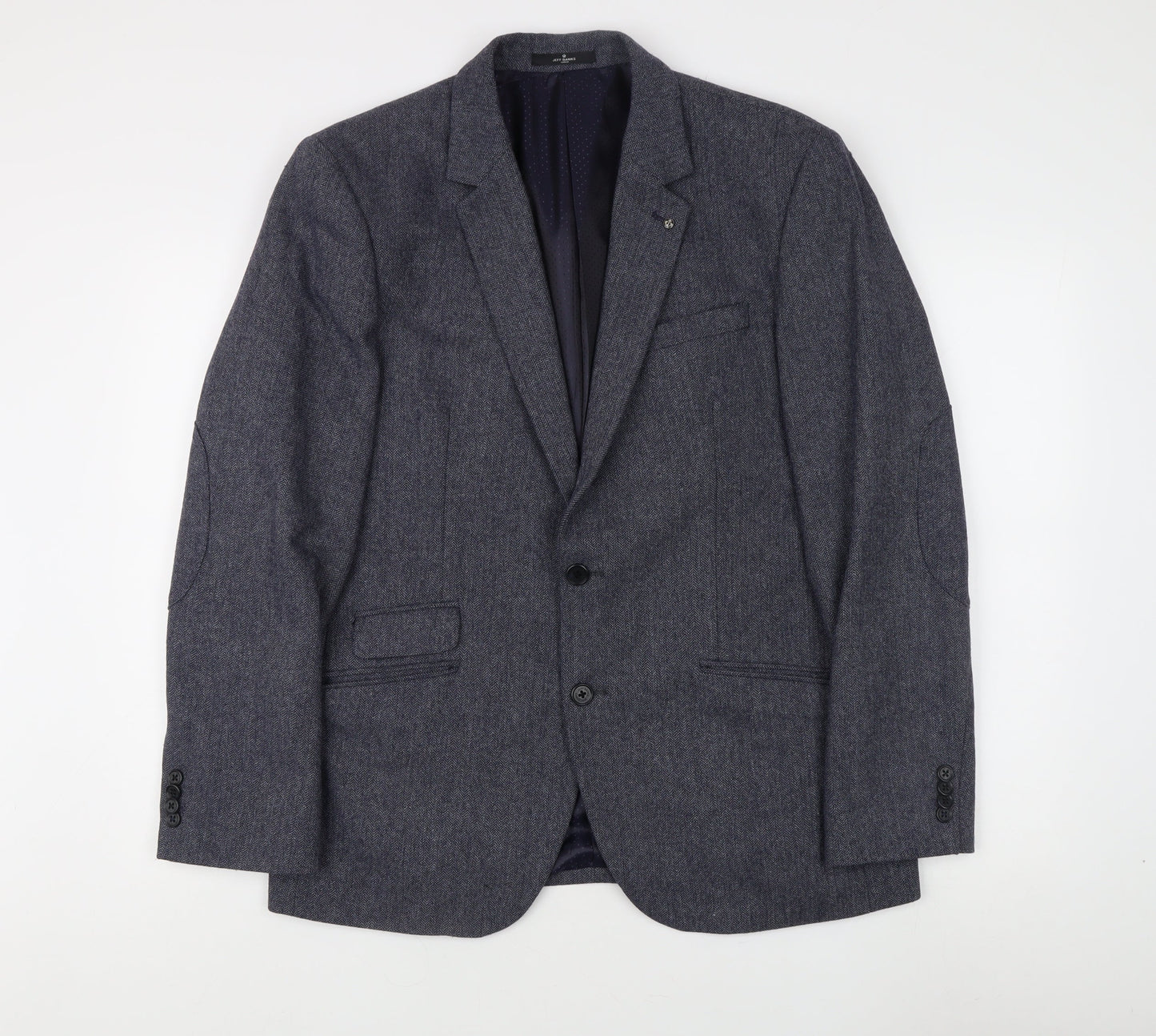 Mens UK Size 42 Jeff Banks Regular Blue Suit Jacket