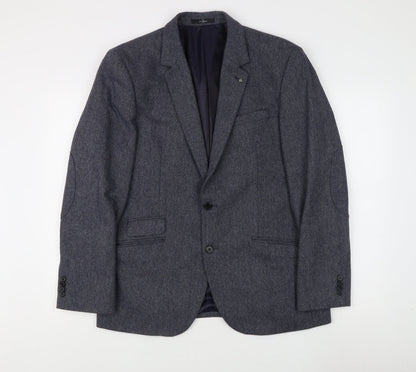Mens UK Size 42 Jeff Banks Regular Blue Suit Jacket