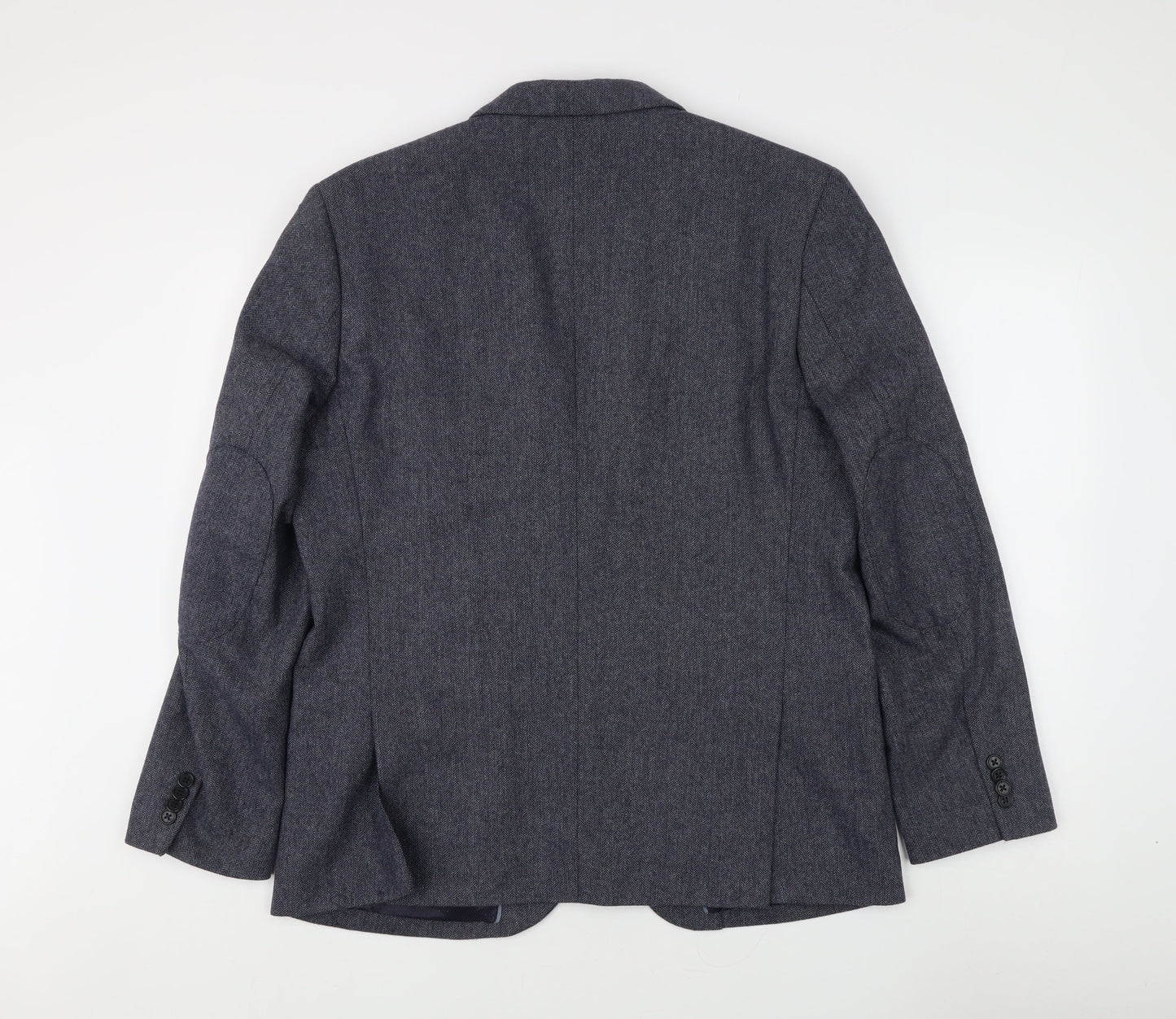 Mens UK Size 42 Jeff Banks Regular Blue Suit Jacket