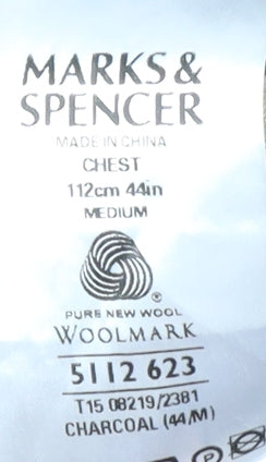 Marks and Spencer Men's Charcoal Suit Jacket 44R