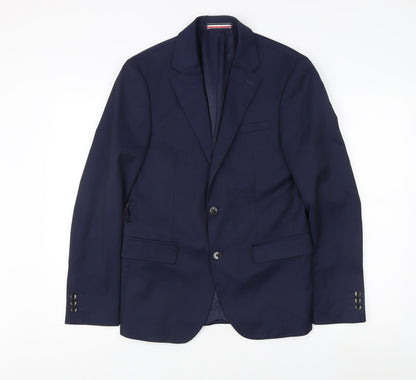 Mens UK Size 38 Moss Bros Regular Blue Suit Jacket