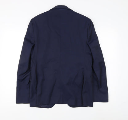 Mens UK Size 38 Moss Bros Regular Blue Suit Jacket