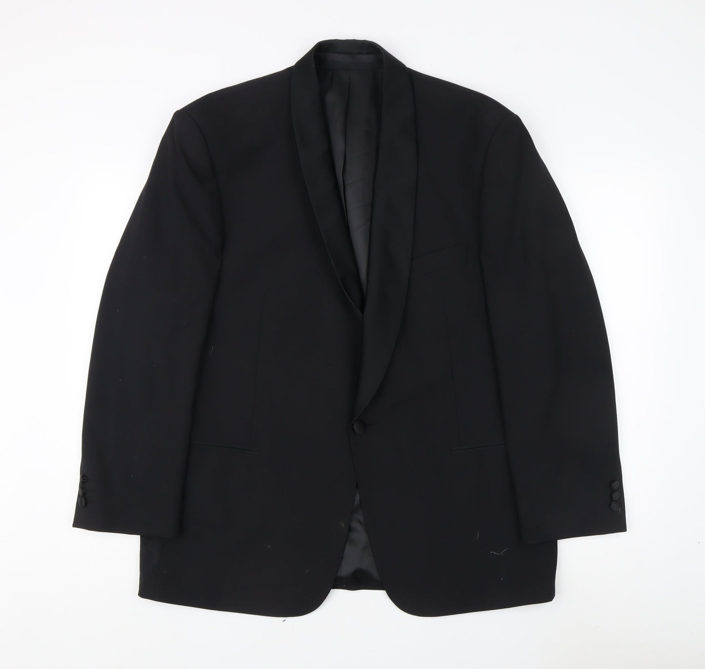 Mens UK Size 42 Marks and Spencer Regular Black Suit Tuxedo