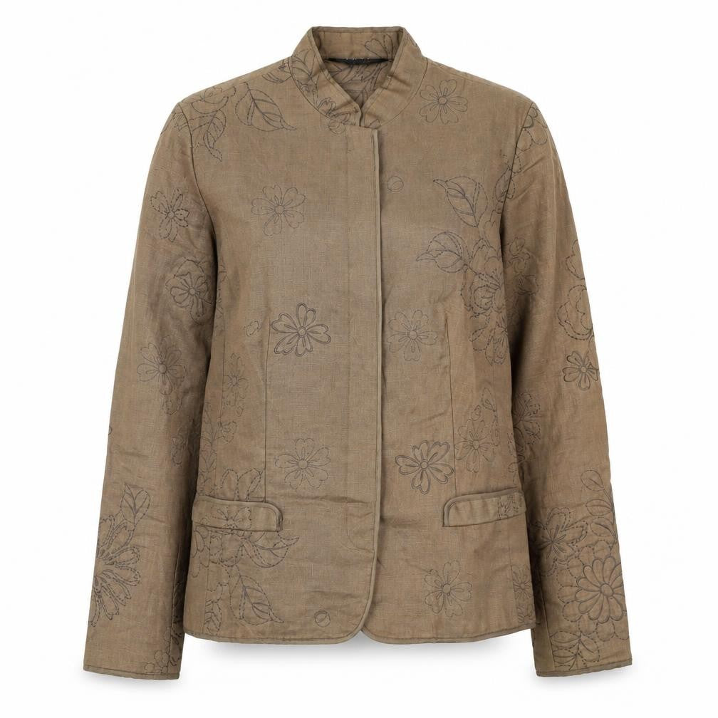 Womens UK Size 12 EAST Beige Basic Jacket