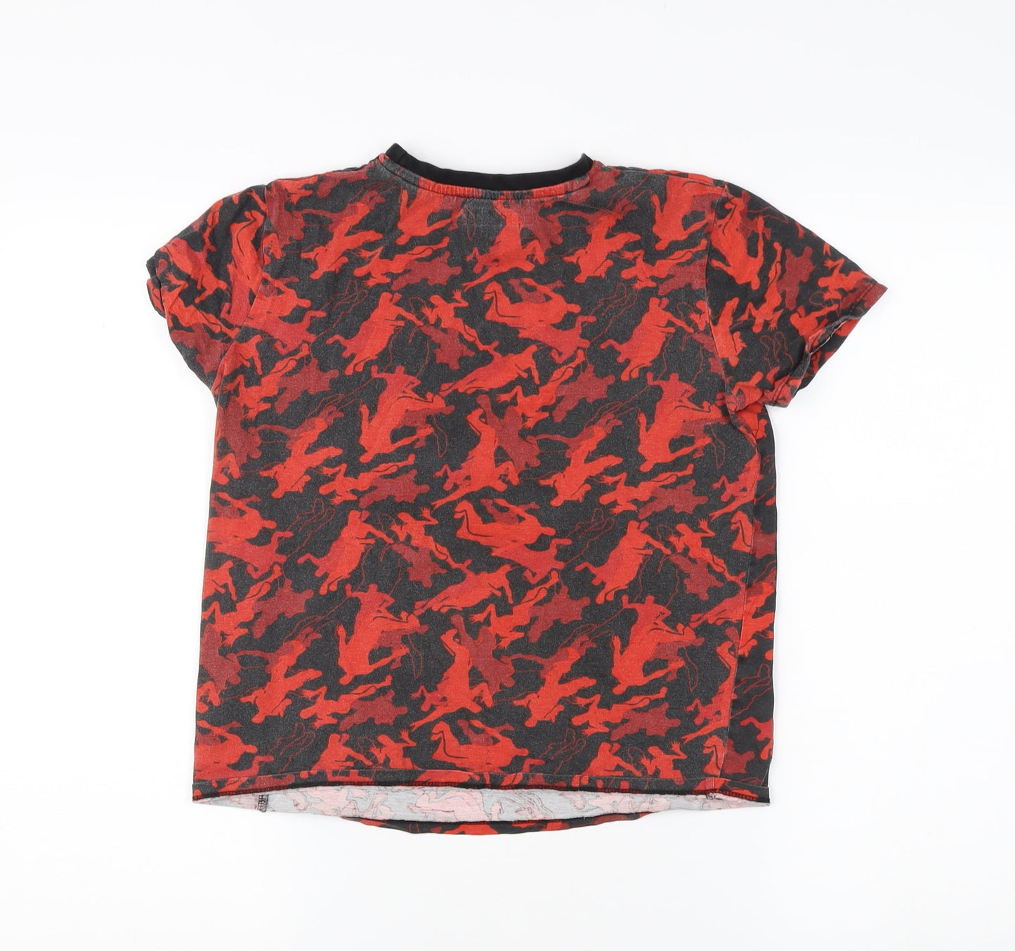 Fortnite Boys Red Camouflage T-Shirt Medium