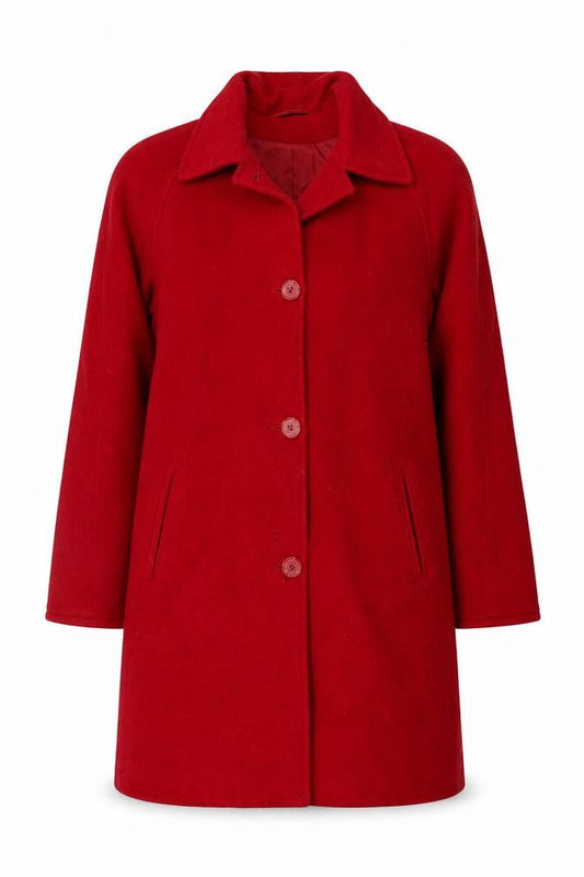 Womens UK Size 16 Astraka Red Overcoat