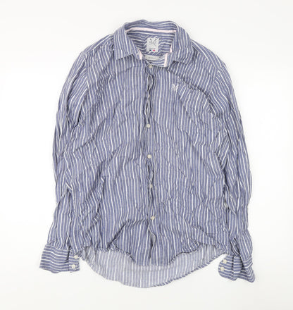 Mens UK Collar Size M Crew Clothing Co. Smart Blue  Dress Shirt