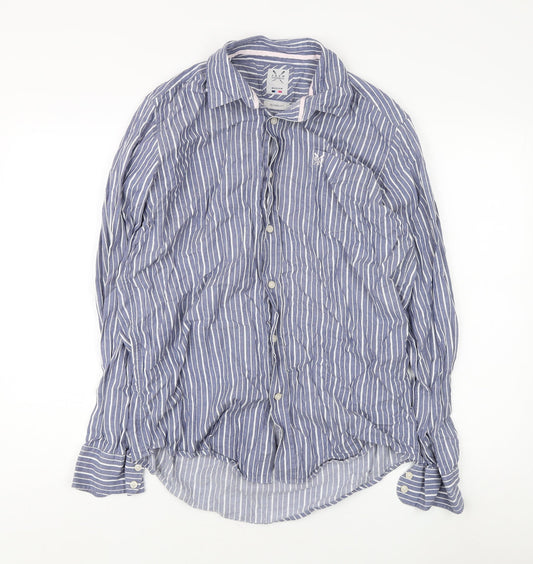 Mens UK Collar Size M Crew Clothing Co. Smart Blue  Dress Shirt